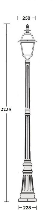 Наземный фонарь FARO-FROST L 91109fL Bl