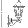 Настенный фонарь уличный PETERSBURG lead GLASS 79801lg Gb