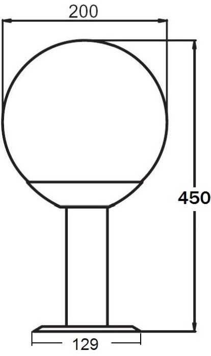 Наземный фонарь  75304-450 SS