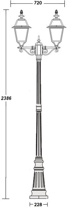 Наземный фонарь FARO-FROST L 91109fLA Bl