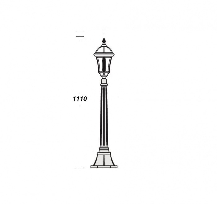 Наземный фонарь  95207S Bl