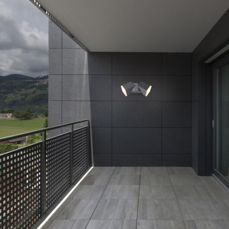 357829 STREET NT18 155 темно-серый Ландшафтный настенный светильник LED 3000К 12W 220-240V KAIMAS