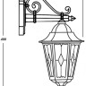 Настенный фонарь уличный PETERSBURG lead GLASS 79802lg Gb