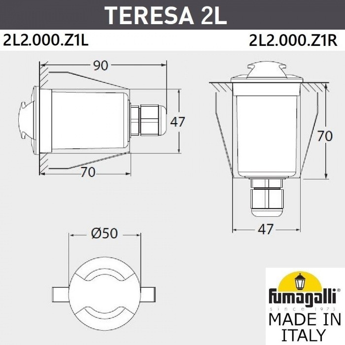 Встраиваемый светильник уличный Teresa 2L2.000.000.LXZ1L