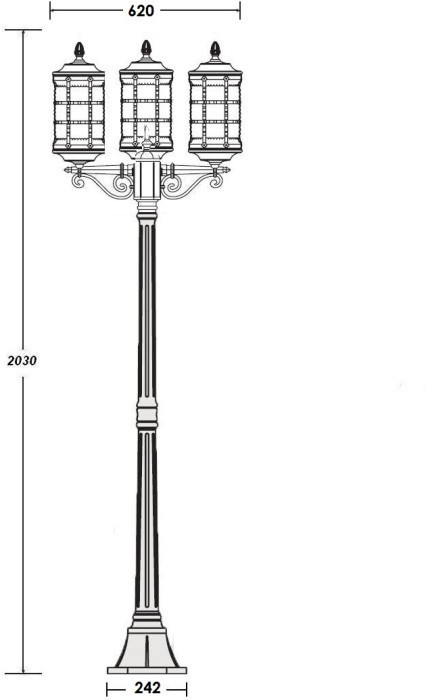 Наземный фонарь BARSELONA 81208B Bl