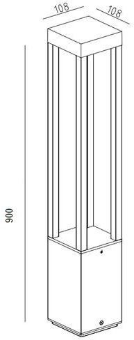 Наземный фонарь BRISBANE LED W61848-900 Gr