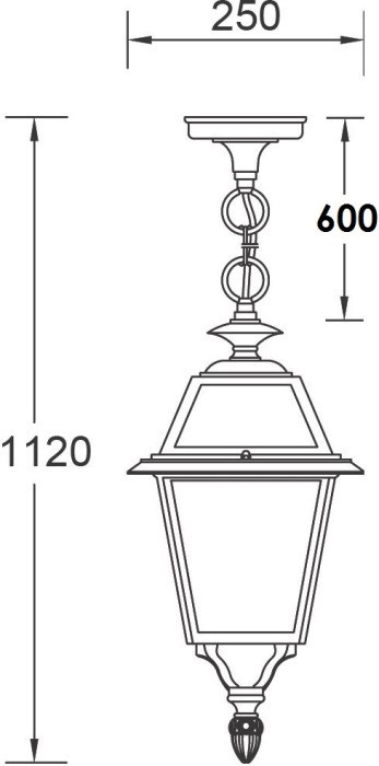 Уличный светильник подвесной FARO-FROST L 91105fL Bl