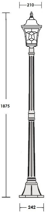 Наземный фонарь VENECIA 2L 91808L Bl
