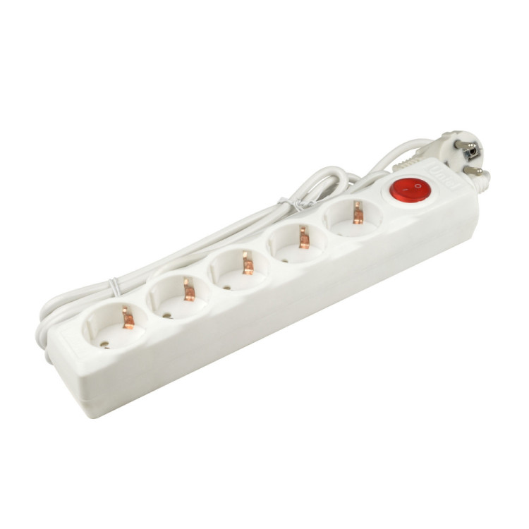 Розеточные блоки, удлинители Universal S-GSU5-5 WHITE
