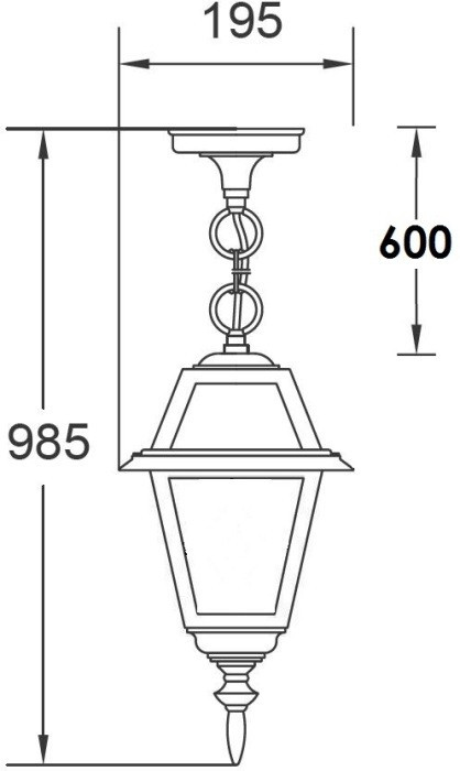 Уличный светильник подвесной FARO-FROST S 91105fS Bl