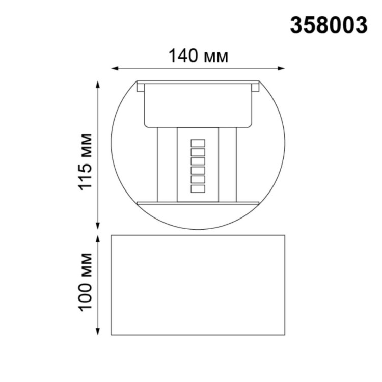 358003 STREET NT19 153 темно-серый Ландшафтный светильник IP54 LED 3000К 2*3W 85-265V KAIMAS