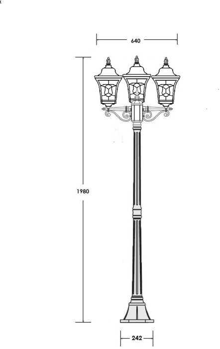 Наземный фонарь VENECIA 2L 91808LB Bl