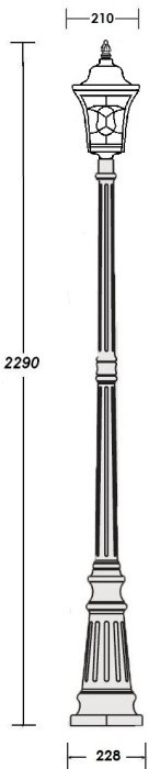 Наземный фонарь VENECIA 2L 91809L Bl