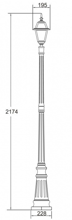 Наземный фонарь  91109 lgG Bl