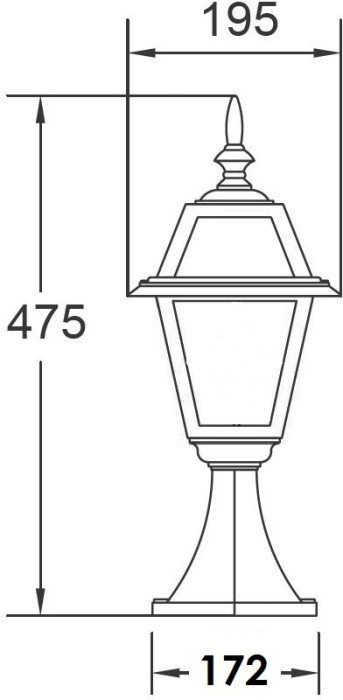 Наземный фонарь FARO-FROST S 91104fS Bl