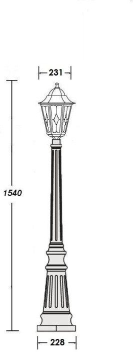 Наземный фонарь PETERSBURG lead GLASS 79811lg Bl