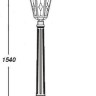 Наземный фонарь PETERSBURG lead GLASS 79811lg Bl