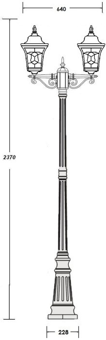 Наземный фонарь VENECIA 2L 91809LA Bl