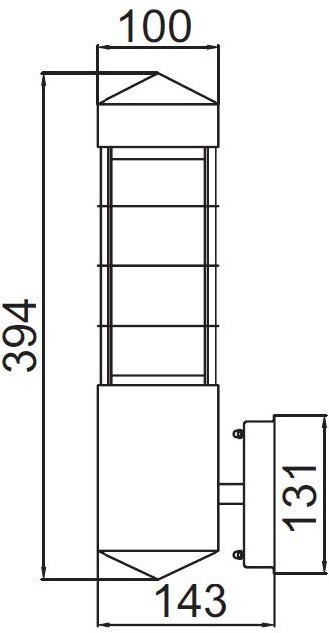 Настенный светильник уличный INOX WOOD 67505W wood