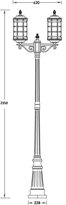 Наземный фонарь BARSELONA 81209A Bl