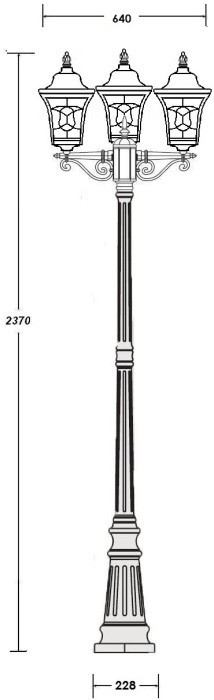 Наземный фонарь VENECIA 2L 91809LB Bl