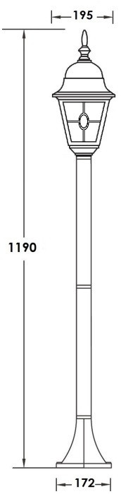 Наземный фонарь QUADRO M lead GLASS 79906MlgY Bl
