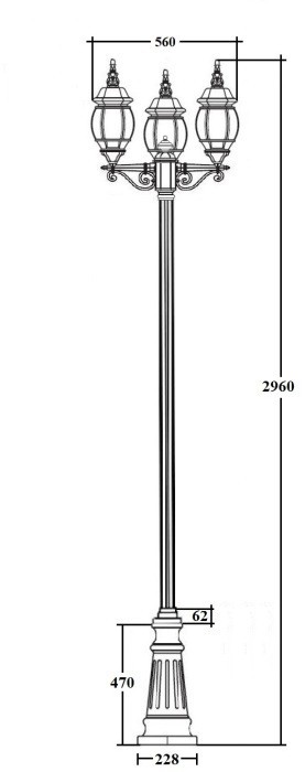 Наземный фонарь AMERICA S 83410SB B2 Bl