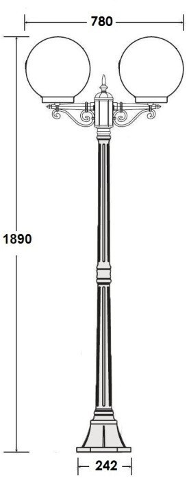 Наземный фонарь GLOBO L 88208LA Bl