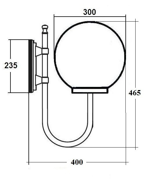 Настенный фонарь уличный GLOBO L 88201L/10A Bl