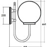 Настенный фонарь уличный GLOBO L 88201L/10A Bl