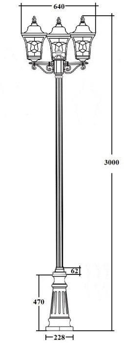 Наземный фонарь VENECIA 2L 91810LB B2 Bl