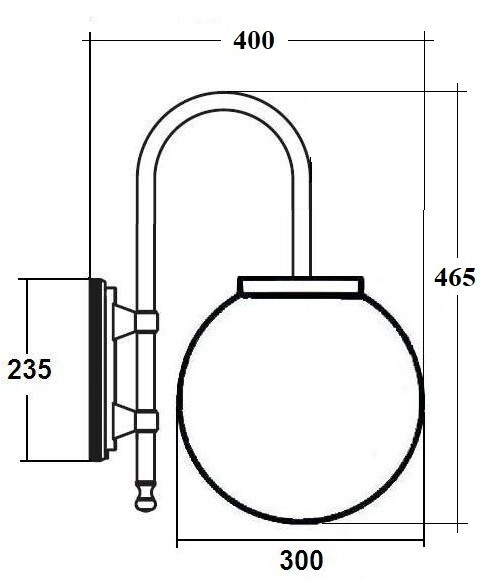 Настенный фонарь уличный GLOBO L 88202L/10A Bl
