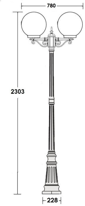 Наземный фонарь GLOBO L 88209LA Bl
