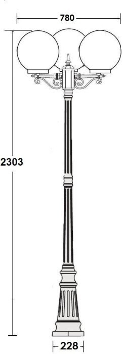 Наземный фонарь GLOBO L 88209LB Bl