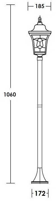 Наземный фонарь VENECIA 2S 91806S Bl
