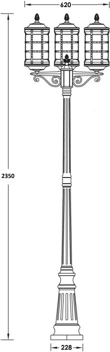 Наземный фонарь BARSELONA 81209B Bl