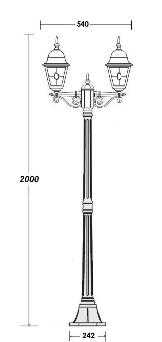 Наземный фонарь QUADRO M lead GLASS 79908MAlgY Bl