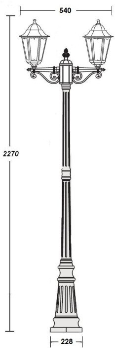Наземный фонарь PETERSBURG M 79809MA Gb