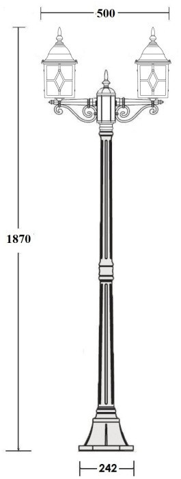 Наземный фонарь TALLIN 1L 64308A Gb