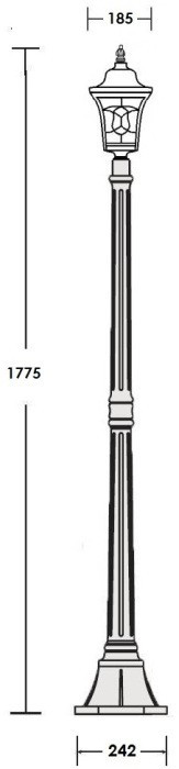 Наземный фонарь VENECIA 2S 91808S Bl