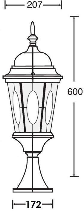 Наземный фонарь ASTORIA 2M 91404M Bl овал