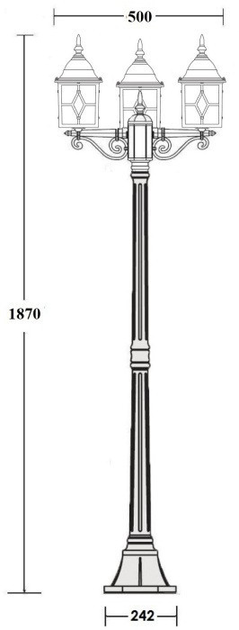 Наземный фонарь TALLIN 1L 64308B Gb