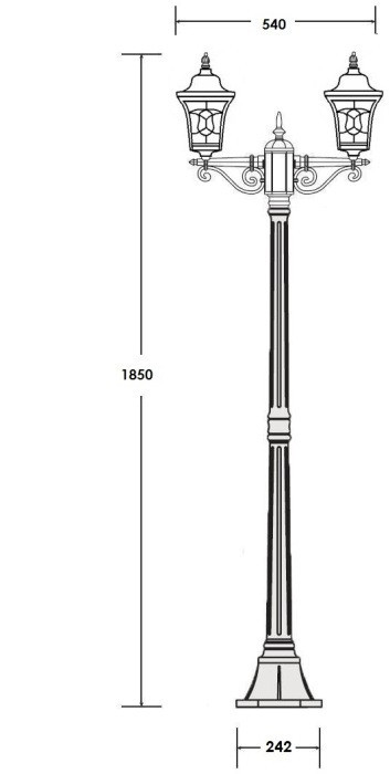 Наземный фонарь VENECIA 2S 91808SA Bl
