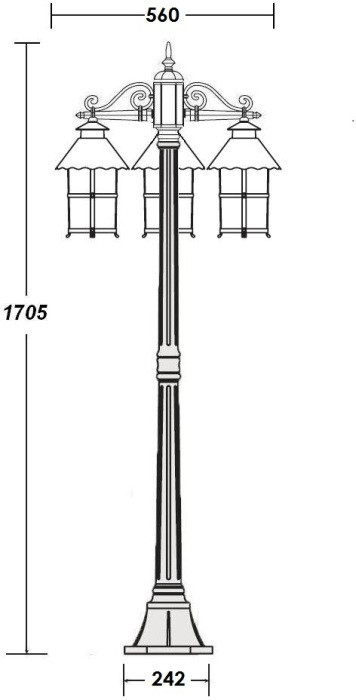 Наземный фонарь CAIOR 1 81508B Gb