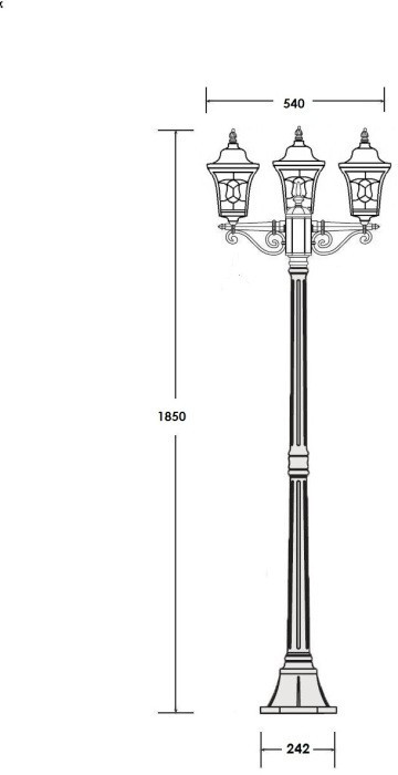 Наземный фонарь VENECIA 2S 91808SB Bl