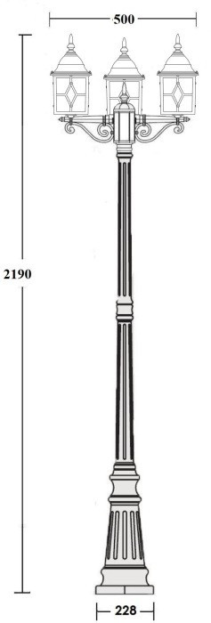 Наземный фонарь TALLIN 1L 64309B Gb